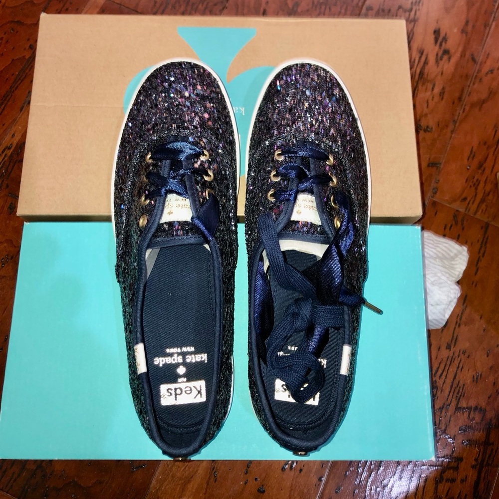 Kate Spade Women's Glitter Sneakers - Navy Multi